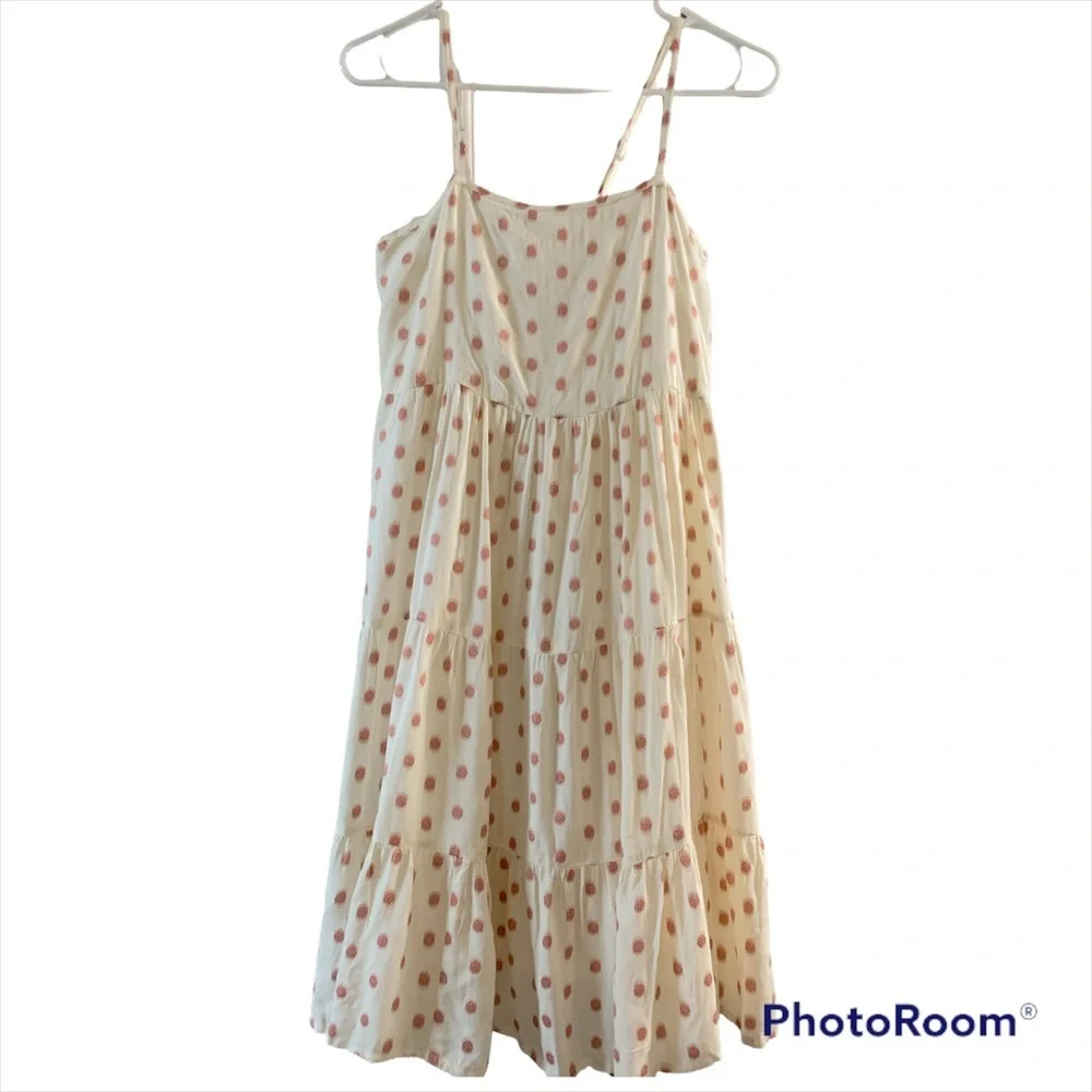 Sim & Sam Polka dot dress mini Dress size Small Pink and off white